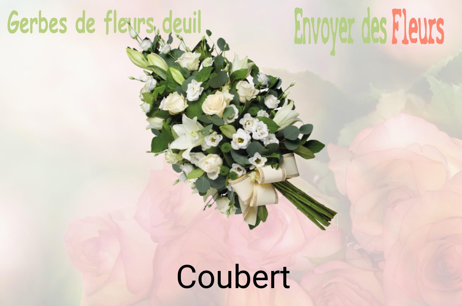 Gerbe de fleurs de deuil livrée à Coubert